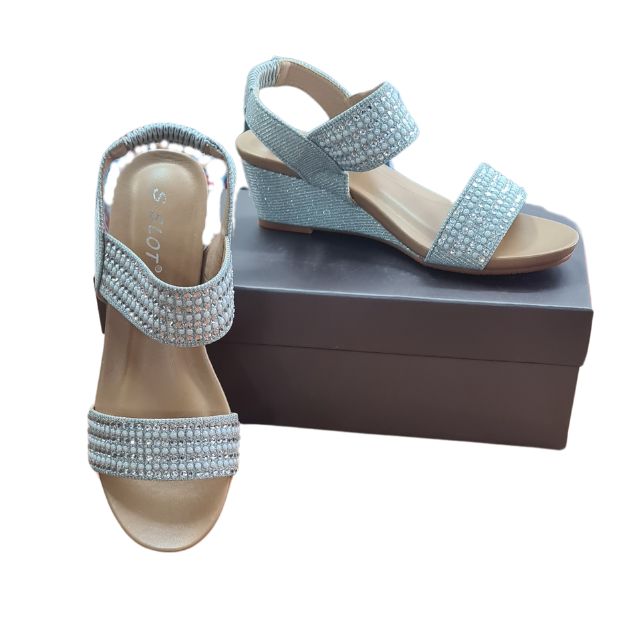 Silver Sequin Sandal