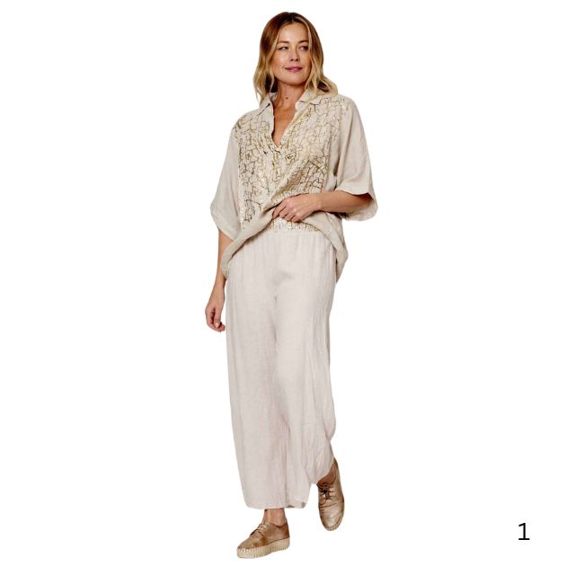 Gold Foil Waist Pants