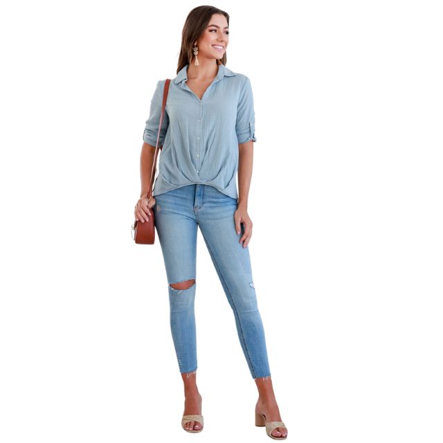 Mandy Shirt/ Top Powder Blue