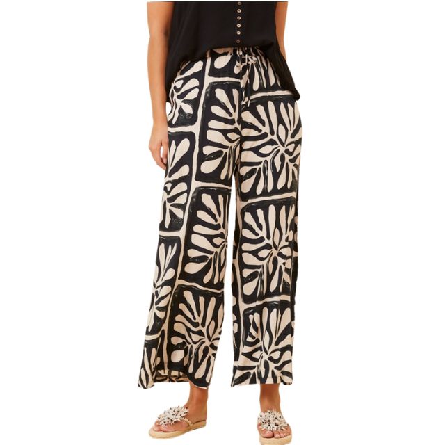 Palm Block Print Pants