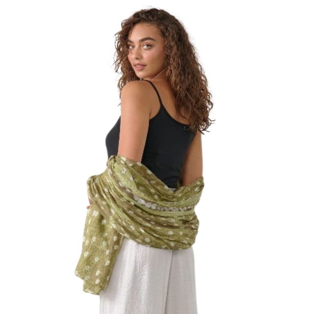 Cotton Dot Abstract Scarf