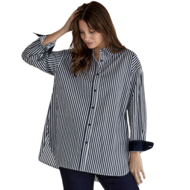 Classic Navy Striped Shirt