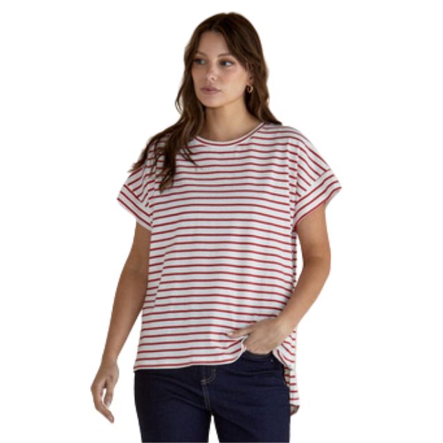 Stripe Tee Red