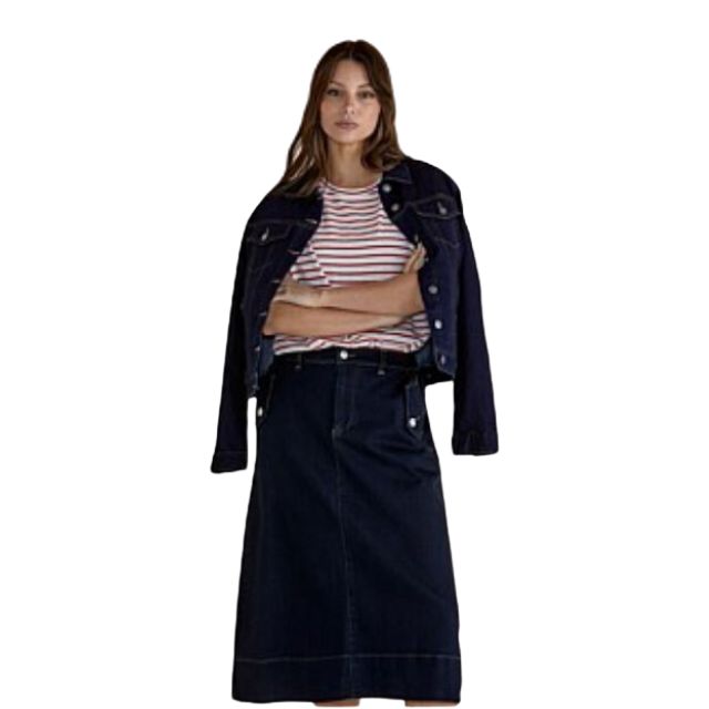 A line Denim Skirt
