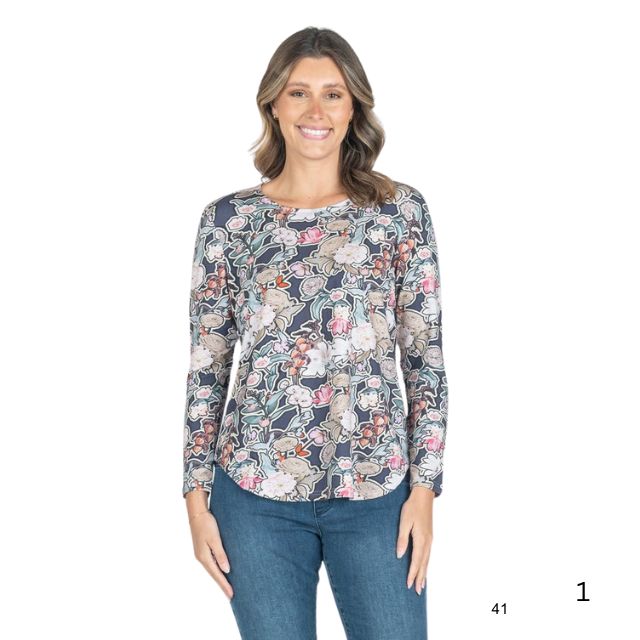Stainglass Long Sleeve Top Floral