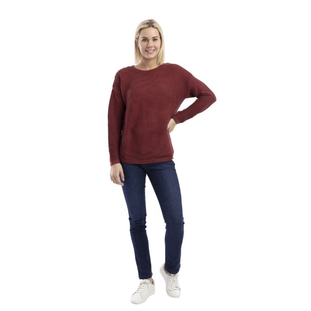 Rust Ribbed Knit