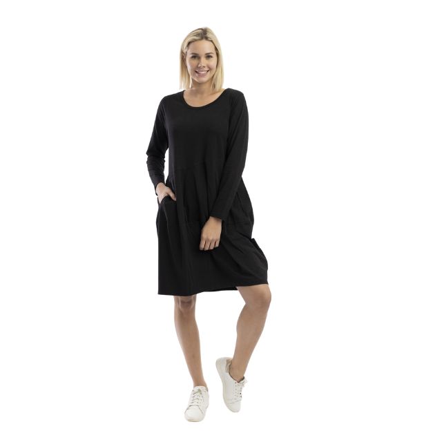 Panel Dress Black