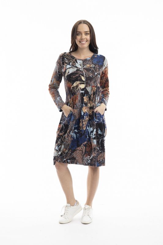 Winter Floral Bubble Dress
