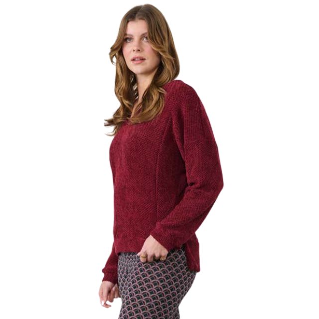 Velour Weave Knit Burgundy