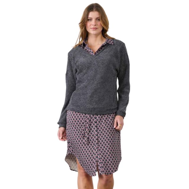 velour Weave Knit Charcoal