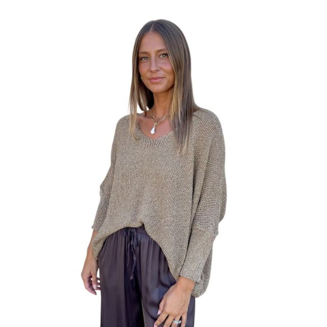 Gold Metallic Knit