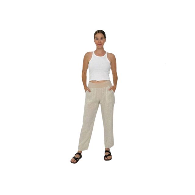 Washed Linen Pants Natural