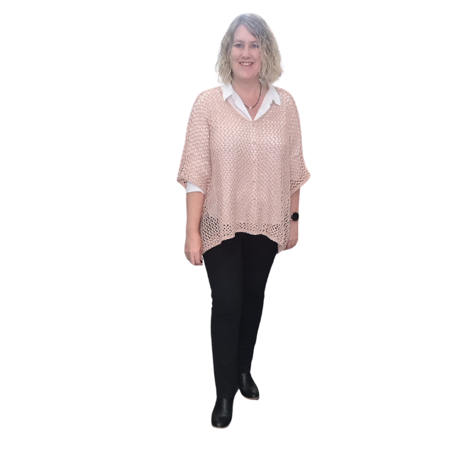 Blush Open weave Knit