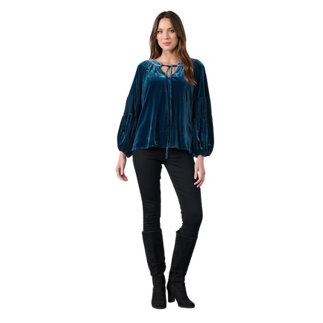 Velvet Blouse Petrol