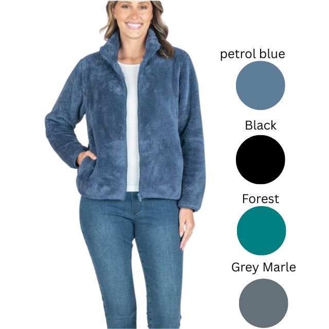 Teddy Jacket- Petrol