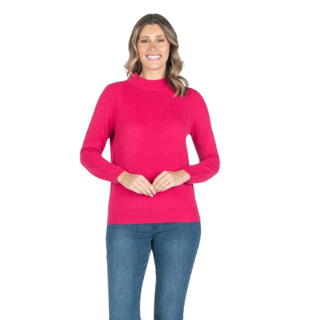 High Crew Knit Cerise