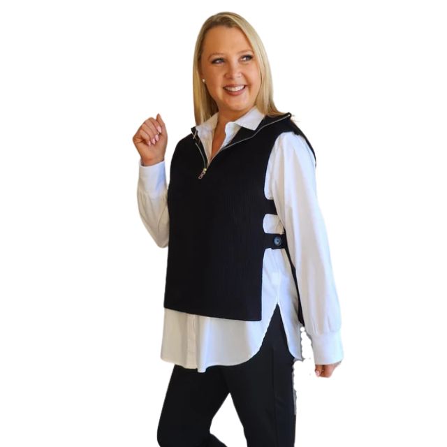 Knitted Vest Black
