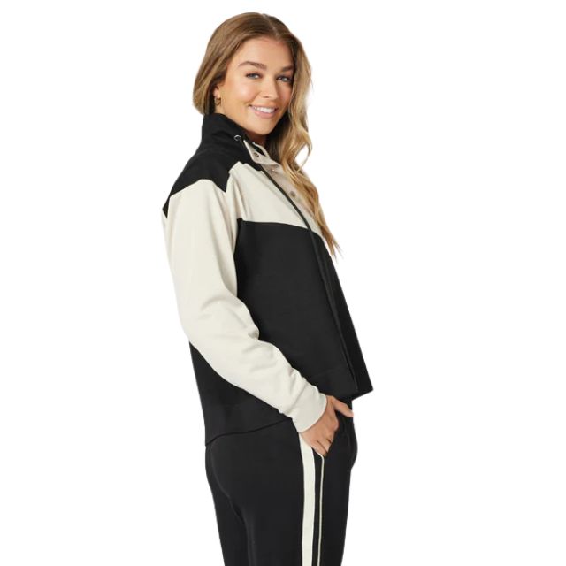 Two Tone Zip Sweater