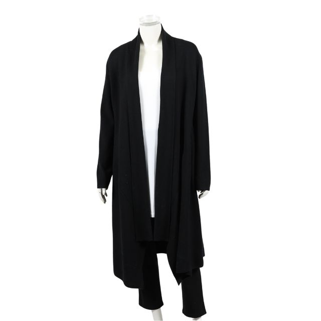 Amira Long line Cardi Black
