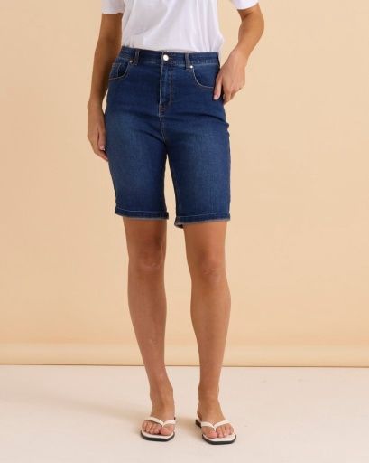 Bonnie Bermuda Denim Short, Colour: BLUE, Size: 8