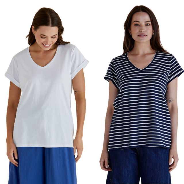 Ayla V Neck Tee