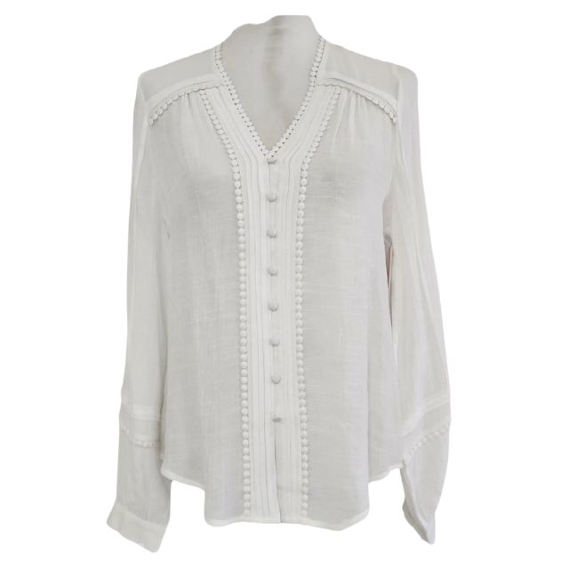 Crepe Georgette Shirt Ivory