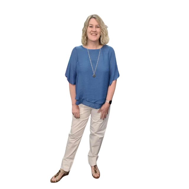 Crepe Top Cobalt