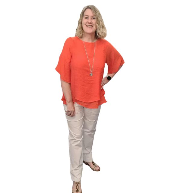 Crepe Top Orange