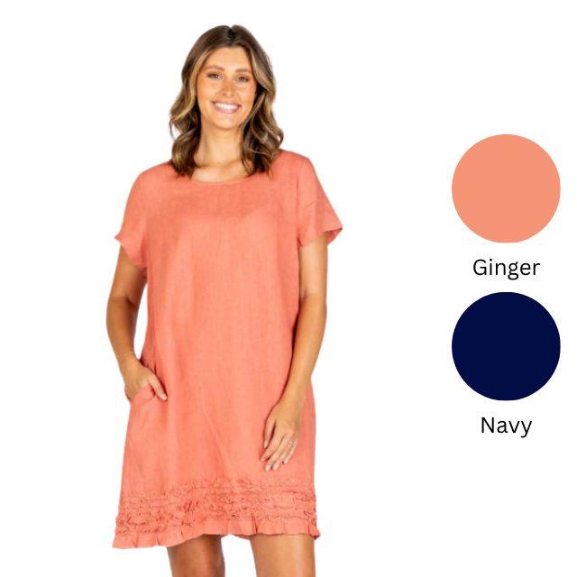 Ruffle Trim Dress