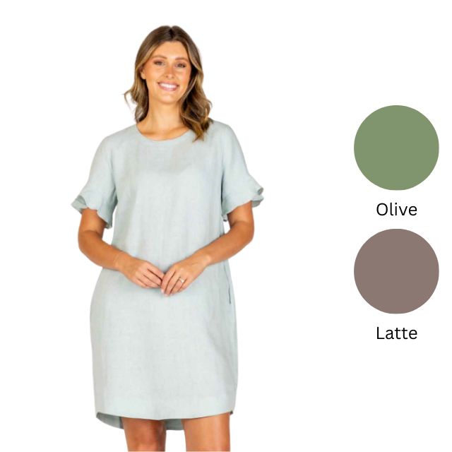 Ruffle Sleeve Dress