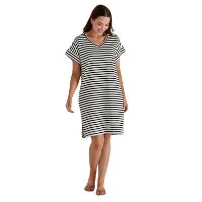 ELISE V-NECK RIB DRESS