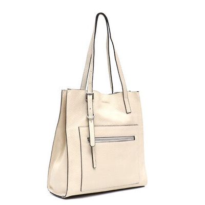 Cream Leather Tote