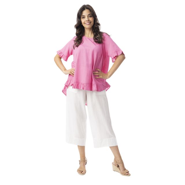 Linen Frill Pink