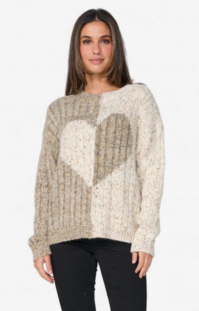 Spliced Love Jumper Pink