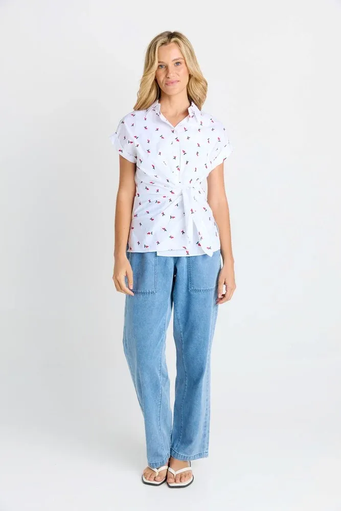 Scout Tie Shirt -Cherry