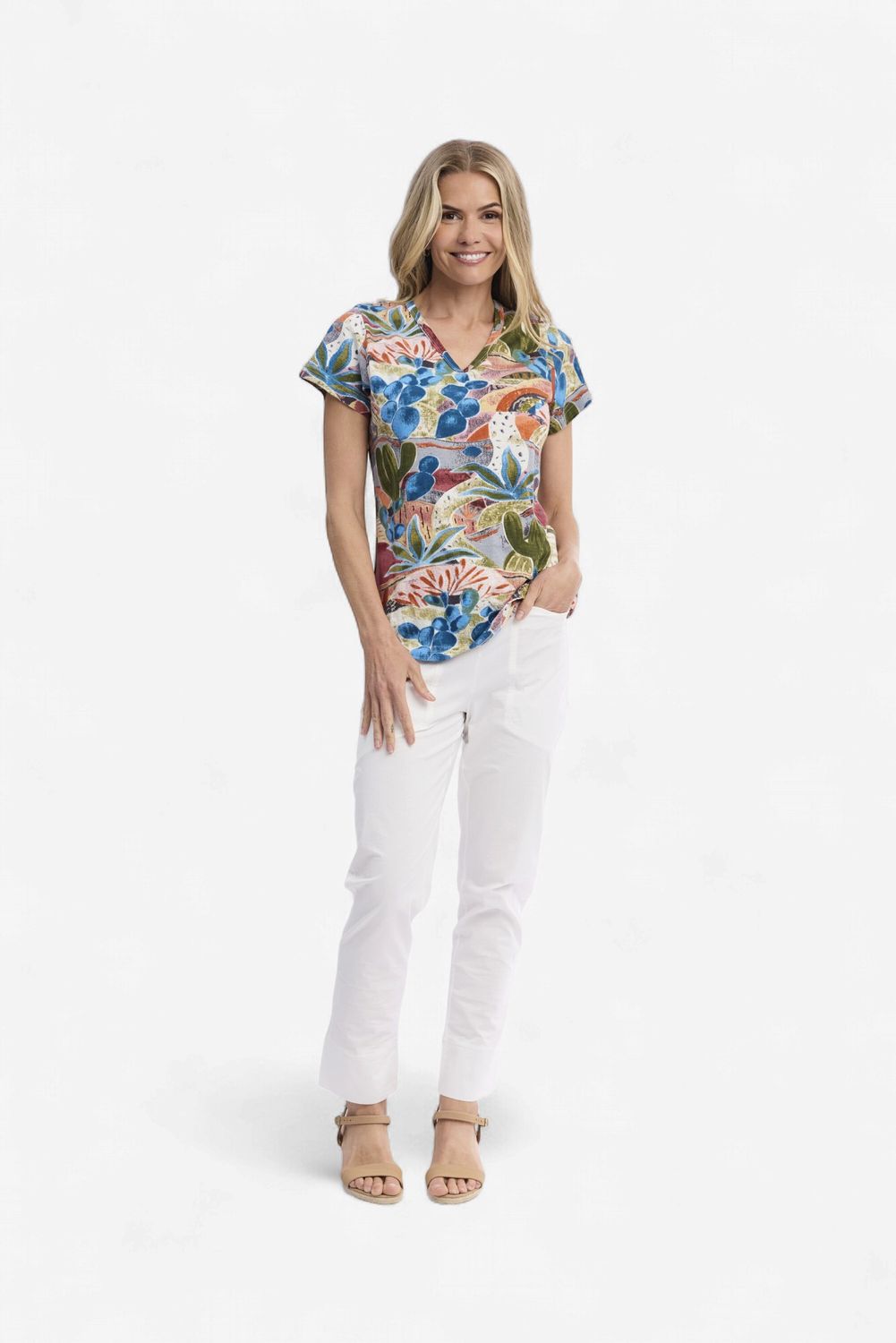 V Neck Tee - Desert