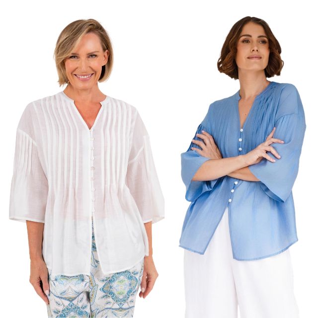 Tencel Pleated Blouse
