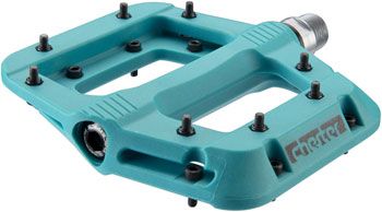 RaceFace Chester Pedals - Platform, Composite, 9/16&quot;,Turquoise, Replaceable Pins