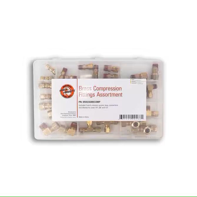 Brass Kits - Brass Compression Fittings Assortment Brass Kits - Brass Compression Fittings Assortment