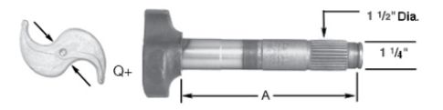 BRAKE CAMSHAFT 9661P