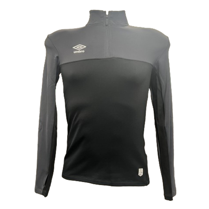 Umbro Check 1/2 Zip Training Top - Youth, Color: Black/Grey, Size: Medium