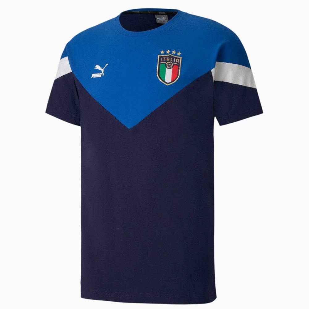 Puma FIGC Iconic Tee (Blue) - Adult, Size: Small