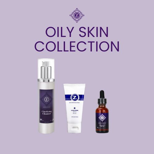 Oily Skin: Clarifying Cleanser, Vitamin C Serum, ZMD SPF 30 Sunscreen