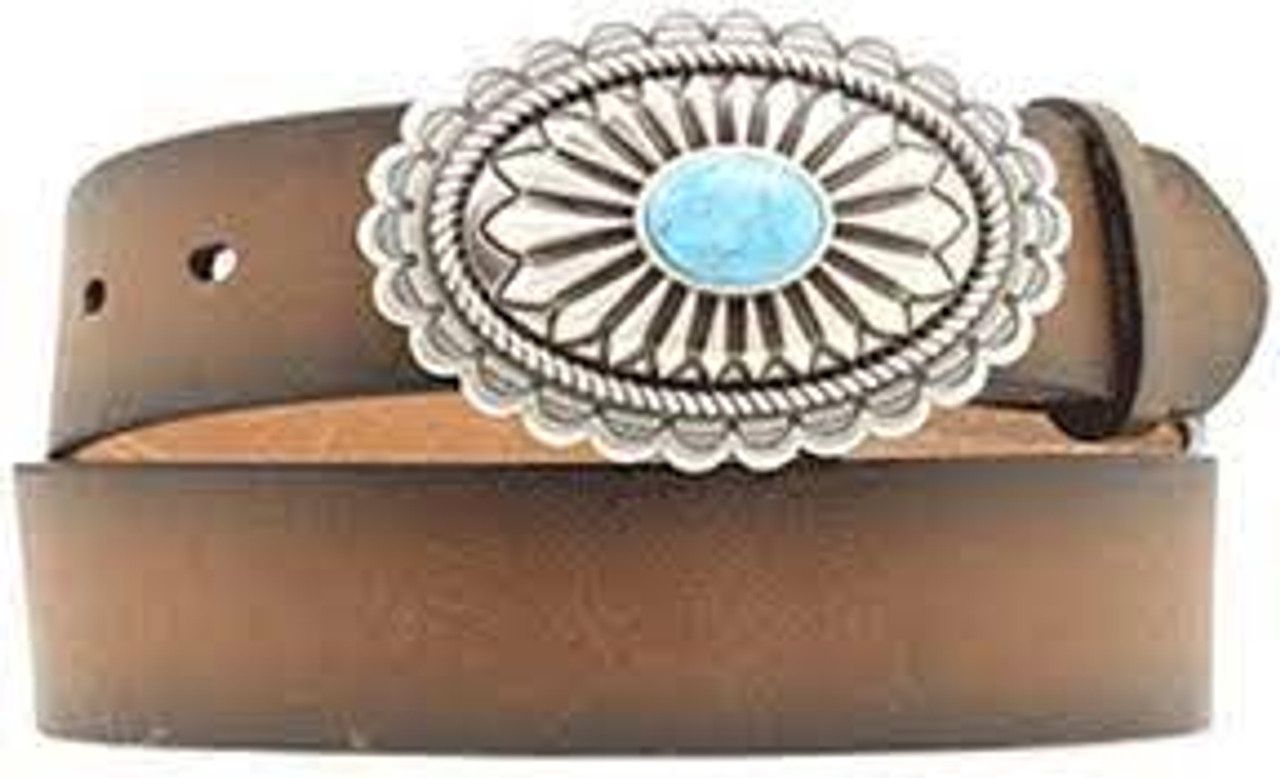 ARIAT  BELT BROWN BLUE TURQ