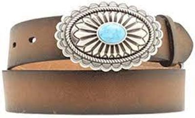 ARIAT  BELT BROWN BLUE TURQ