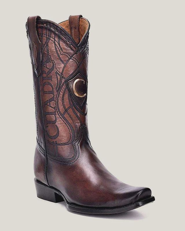 Cuadra Western Engraved Brown Boot