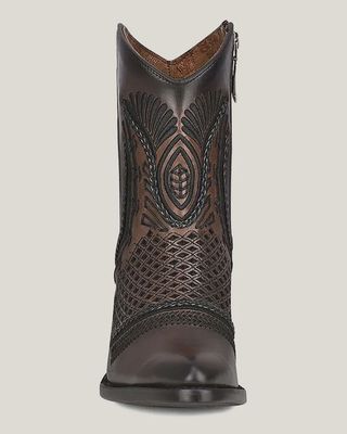 CUADRA CU635 ARTISAN EMBRODERED BROWN BOOTIE