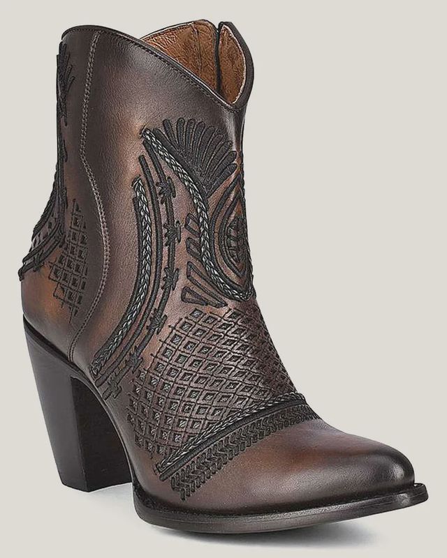 Cuadra CU635 Artisan Embrodered  Brown  Bootie
