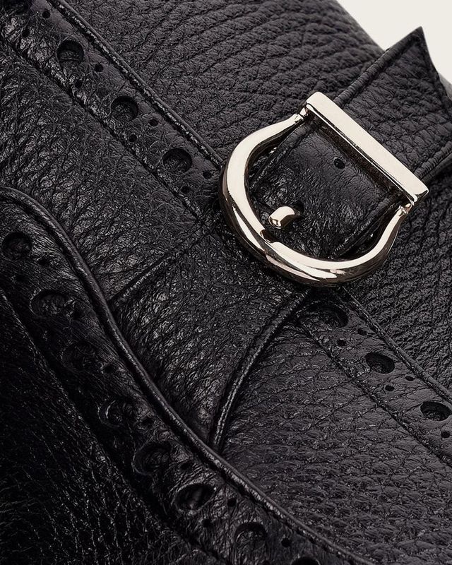 Cuadra  FC533 Ankle  Black Bootie With  Buckle