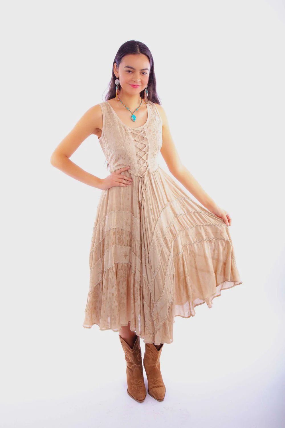 SCULLY HC118 WOMENS IVORY DRESS